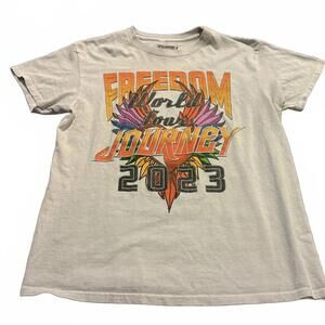 Journey Medium Cream Freedom World Tour 2023 Rock Band Tee